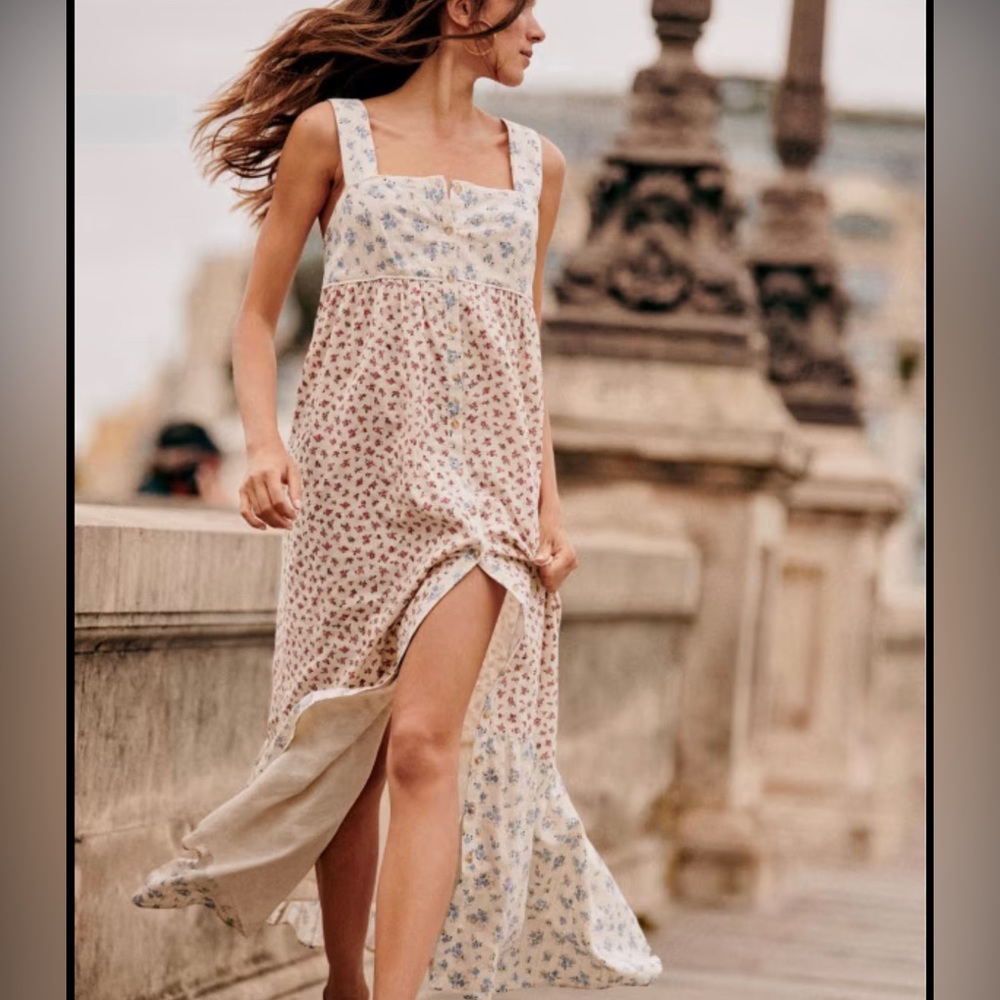 NWT Sezane Catherine Dress flowers sz 36